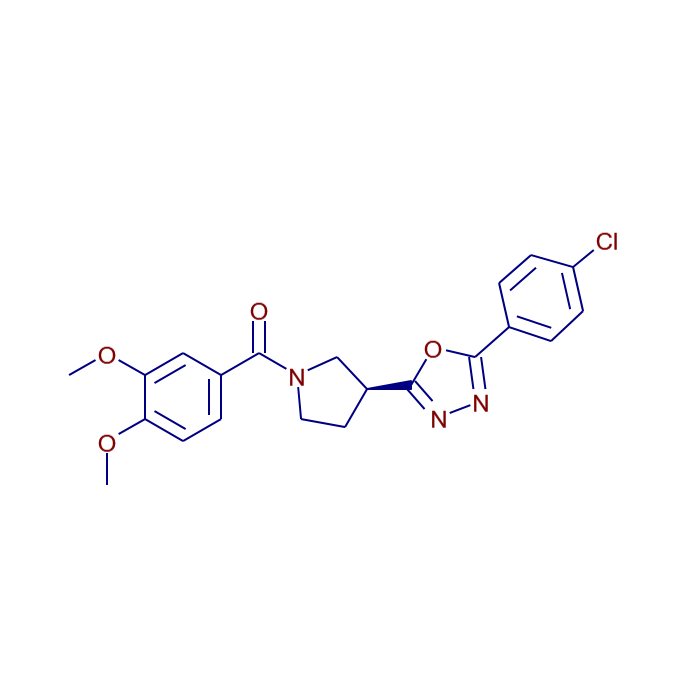 MzCloud 3S 3 5 4 Chlorophenyl 1 3 4 Oxadiazol 2 Yl 1 Pyrrolidinyl 3 4